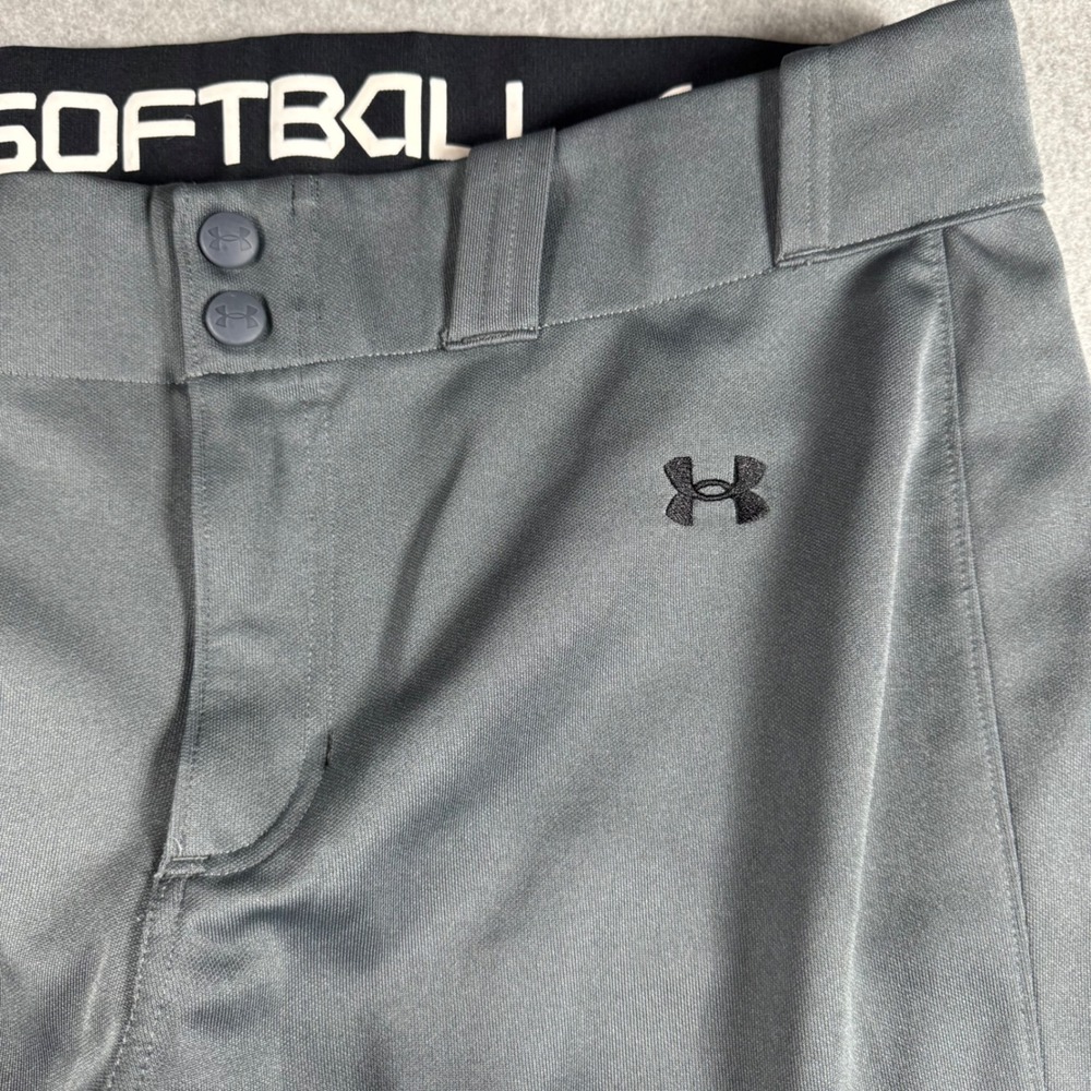 Under Armour Softball Pants Womens XL Grey Knickers Athletic HeatGear Practice - Picture 3 of 7